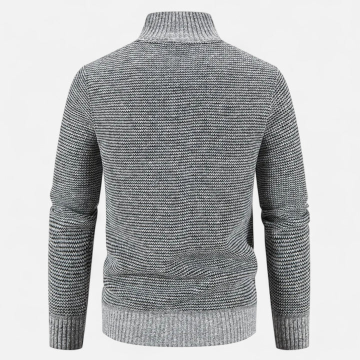 Charles Maison | Men’s Fleece Stand-Collar Patchwork Jacket