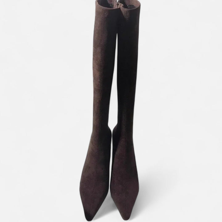 Charles Maison | Women’s Suede Thigh-High Heeled Boots