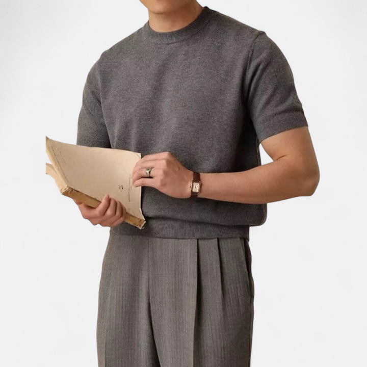 Charles Maison | Men’s Slim-Fit Knitted T-Shirt