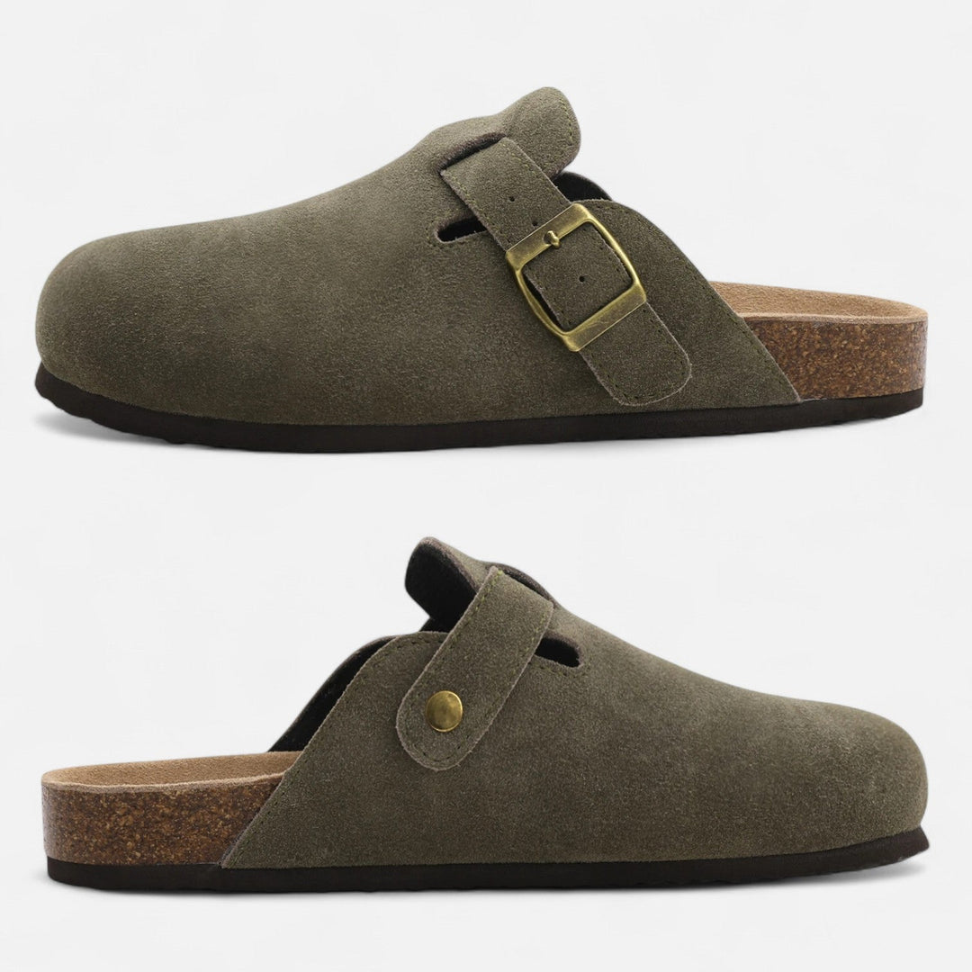 Charles Maison | Men’s Suede Mules – Sculpted Clog-Inspired Comfort