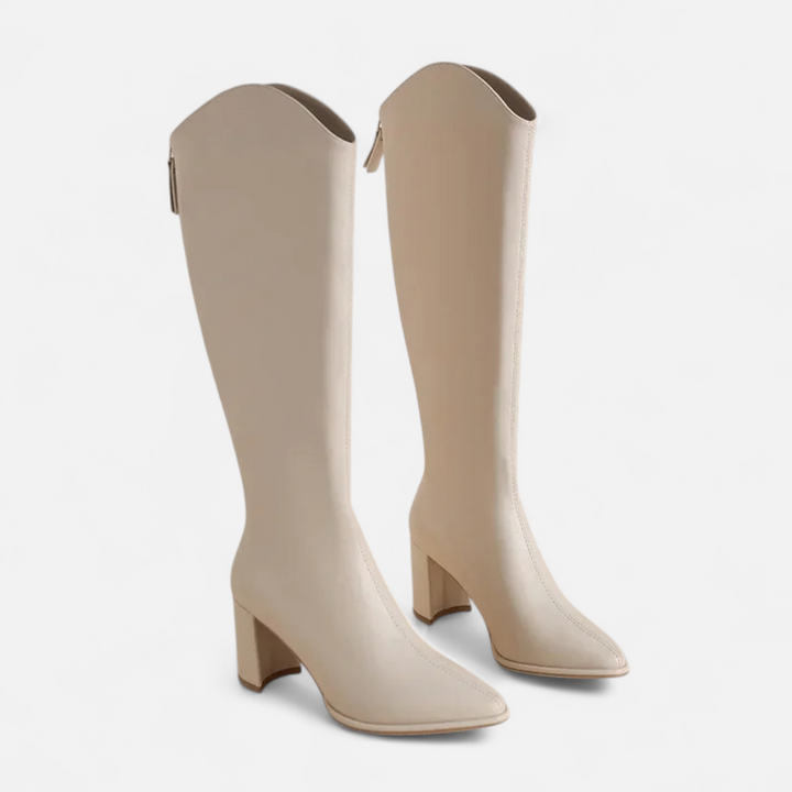 Charles Maison | Women’s Knee-High Zip Heeled Boots
