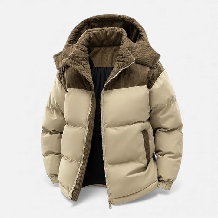 Charles Maison | Men’s Fleece-Lined Winter Jacket with Removable Hood