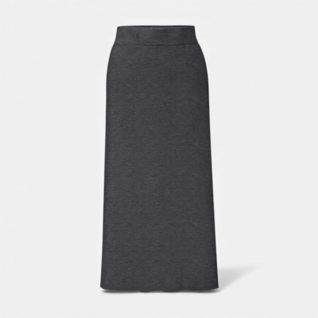 Charles Maison | Women’s Wool A-Line Split Midi Skirt