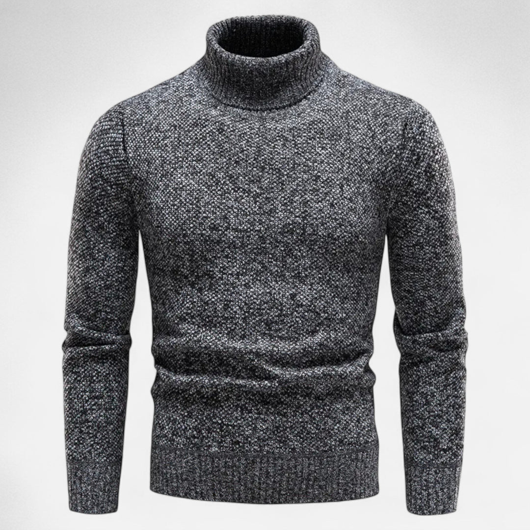 Charles Maison | Men’s Knitted Turtleneck Sweater – Thick Winter Warmth