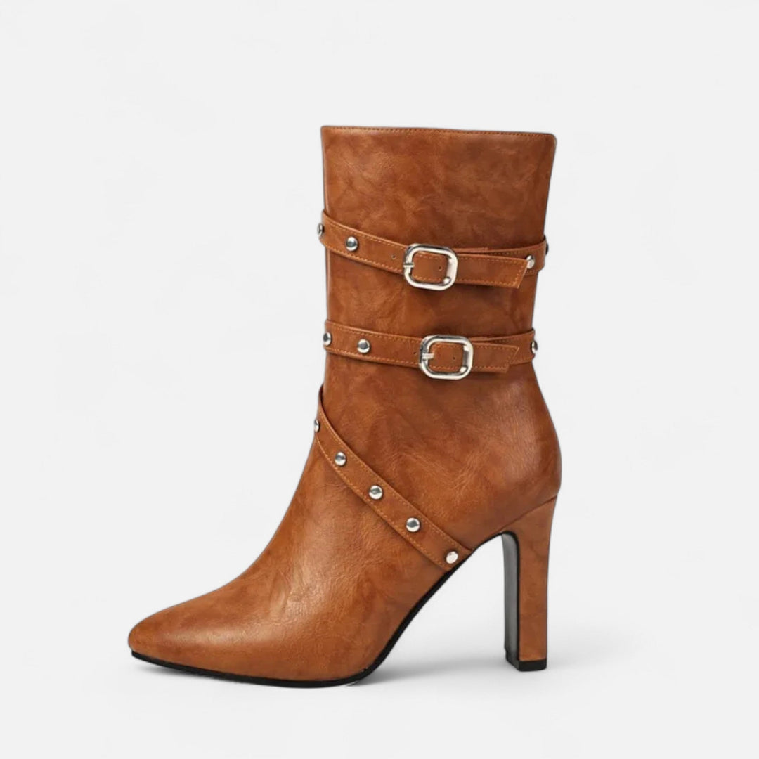 Charles Maison | Women’s Leather Ankle Boots – Winter Luxe Pointed Toe
