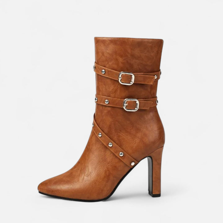 Charles Maison | Women’s Leather Ankle Boots – Winter Luxe Pointed Toe