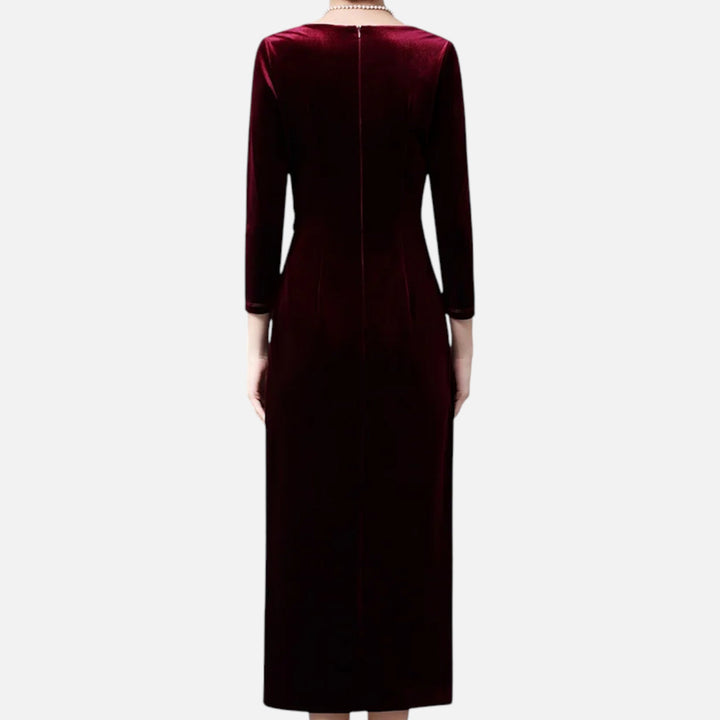 Charles Maison | Women’s Velvet Draped Wrap Dress