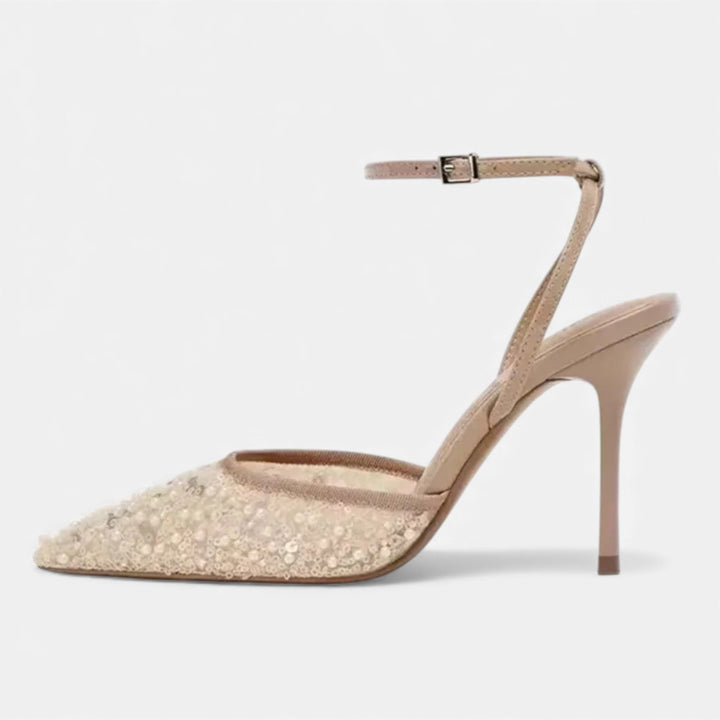 Charles Maison | Women’s Elegant Ankle-Wrap High Heels