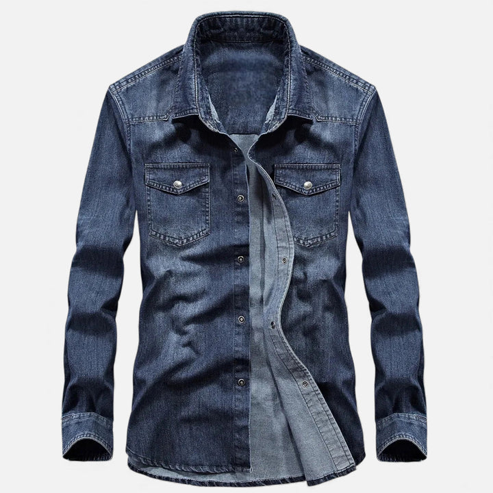 Charles Maison | Men’s Loose-Fit Denim Shirt for Autumn/Winter