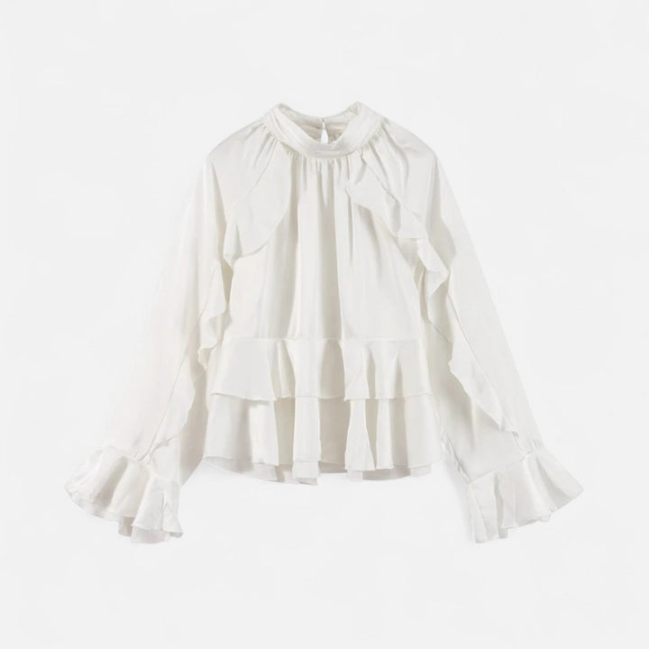 Charles Maison | Women's Elegant Chiffon Ruffled Blouse