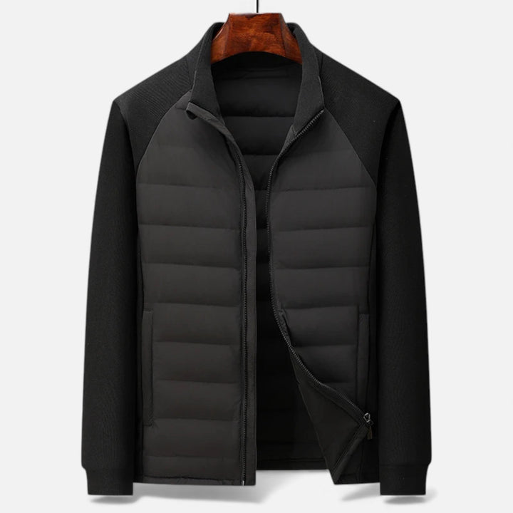 Charles Maison | Men’s Quilted Down Jacket with Stand-Up Collar