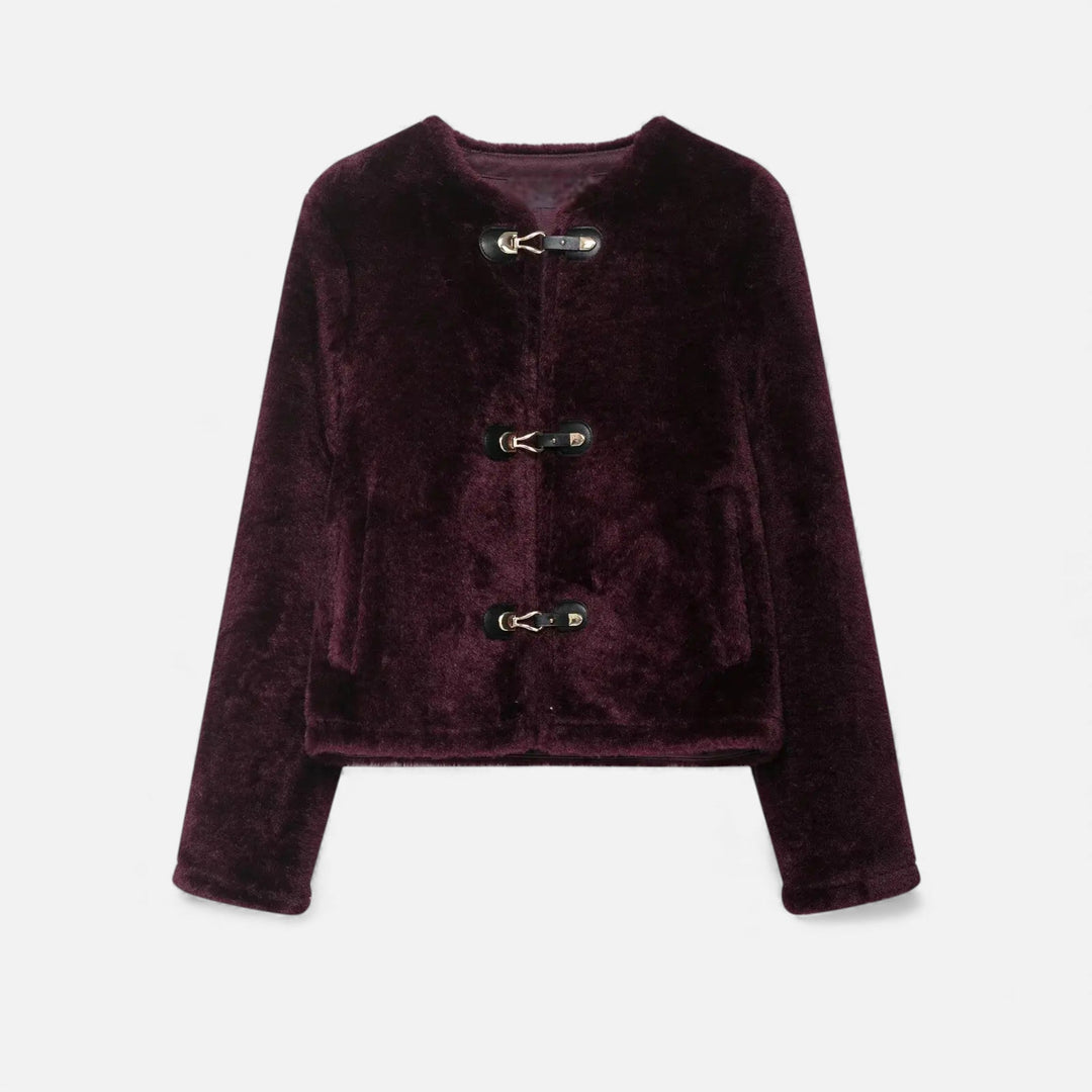 Charles Maison | Women’s Faux Fur Toggle Button Jacket