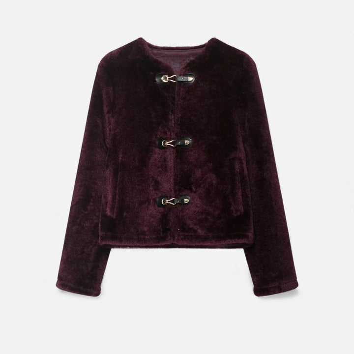Charles Maison | Women’s Faux Fur Toggle Button Jacket