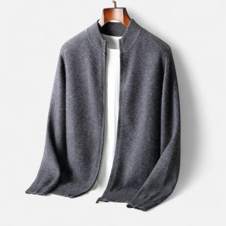 Charles Maison | Men’s Merino Wool Zip Sweater