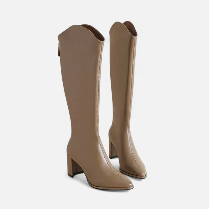Charles Maison | Women’s Knee-High Zip Heeled Boots