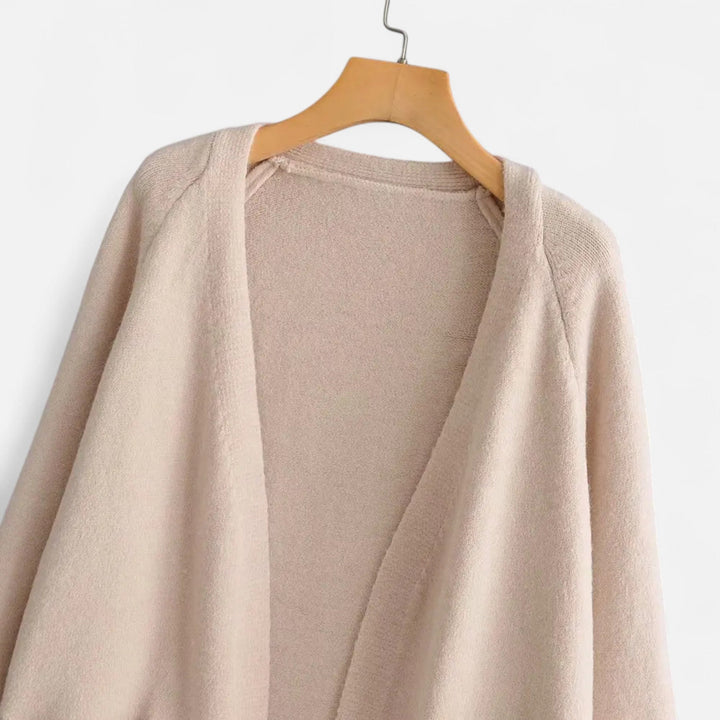 Charles Maison | Women’s Thick Knit Cardigan – V-Neck Autumn Warmth