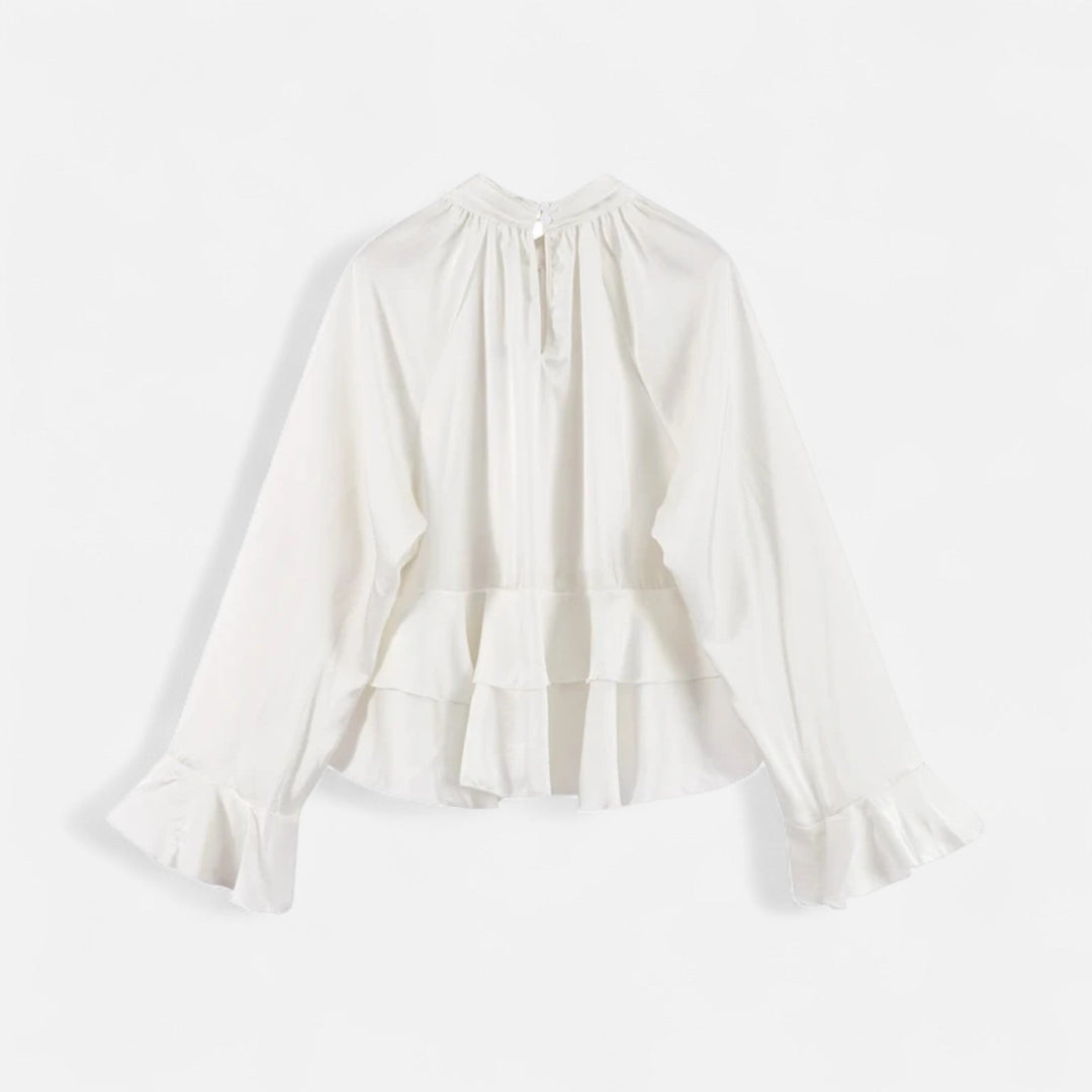 Charles Maison | Women's Elegant Chiffon Ruffled Blouse