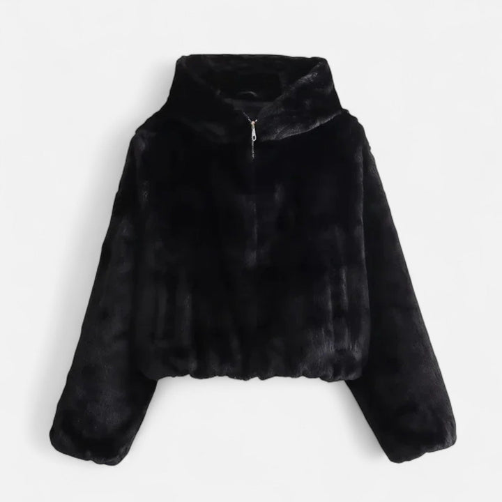 Charles Maison | Women’s Hooded Faux Fur Coat – Winter Luxe Comfort