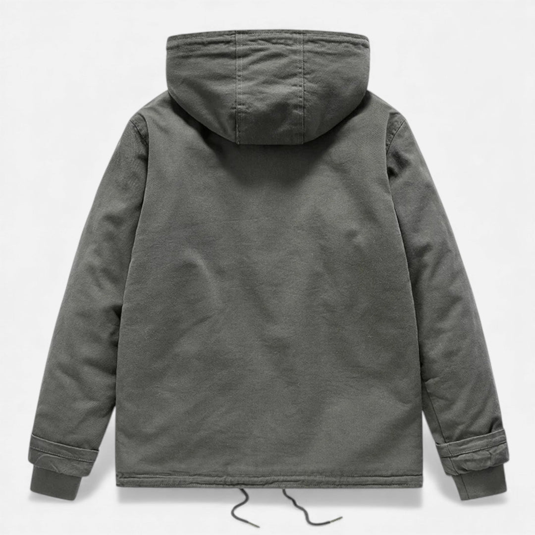 Charles Maison | Men’s Lamb Fleece Hooded Winter Coat