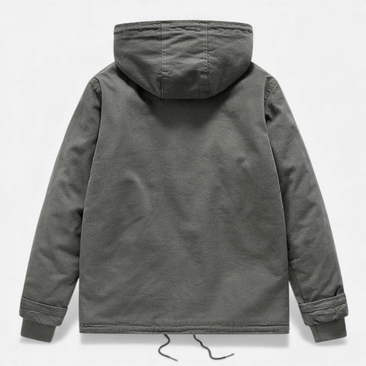 Charles Maison | Men’s Lamb Fleece Hooded Winter Coat