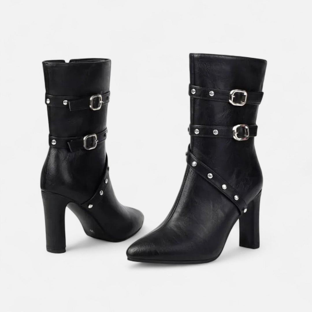 Charles Maison | Women’s Leather Ankle Boots – Winter Luxe Pointed Toe