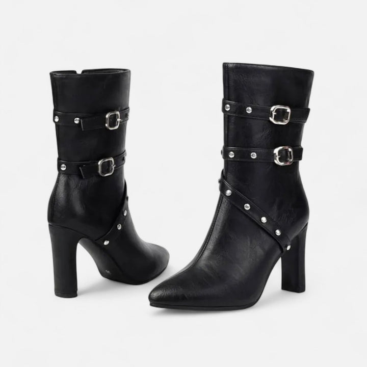Charles Maison | Women’s Leather Ankle Boots – Winter Luxe Pointed Toe