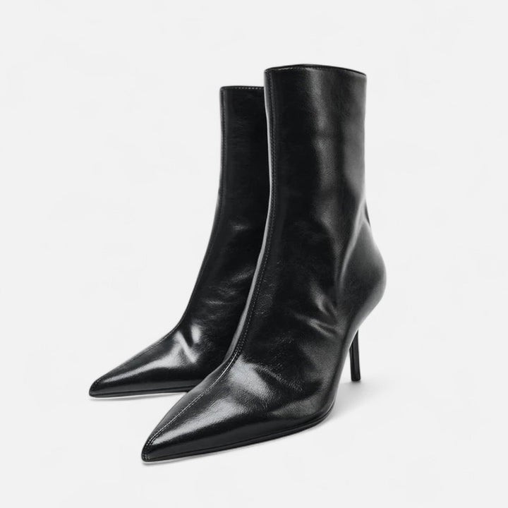 Charles Maison | Women’s Pointed-Toe Heeled Boots – Retro Luxe Flair