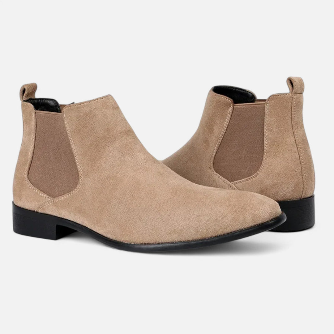Charles Maison | Men’s Suede Square-Toe Chelsea Boots