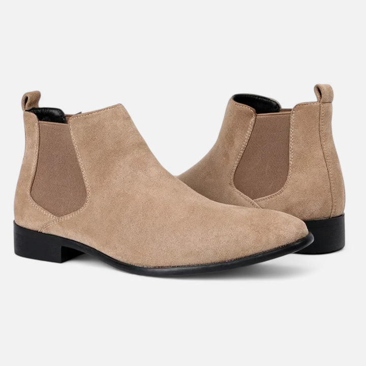 Charles Maison | Men’s Suede Square-Toe Chelsea Boots
