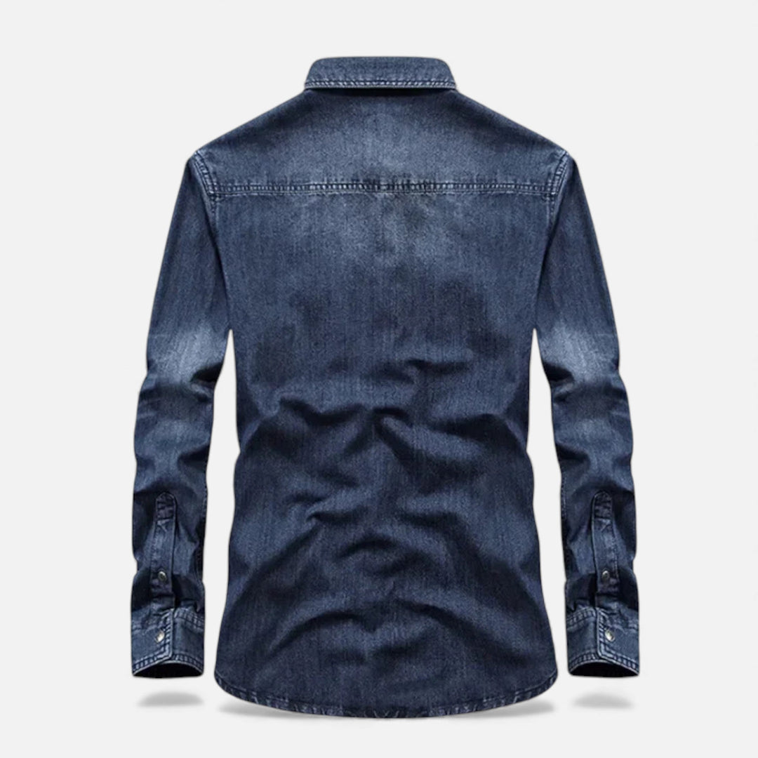Charles Maison | Men’s Loose-Fit Denim Shirt for Autumn/Winter