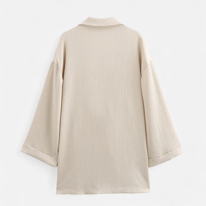 Charles Maison | Women’s Wrinkled Suit Jacket & Pants Set – Sculpted Autumn Elegance