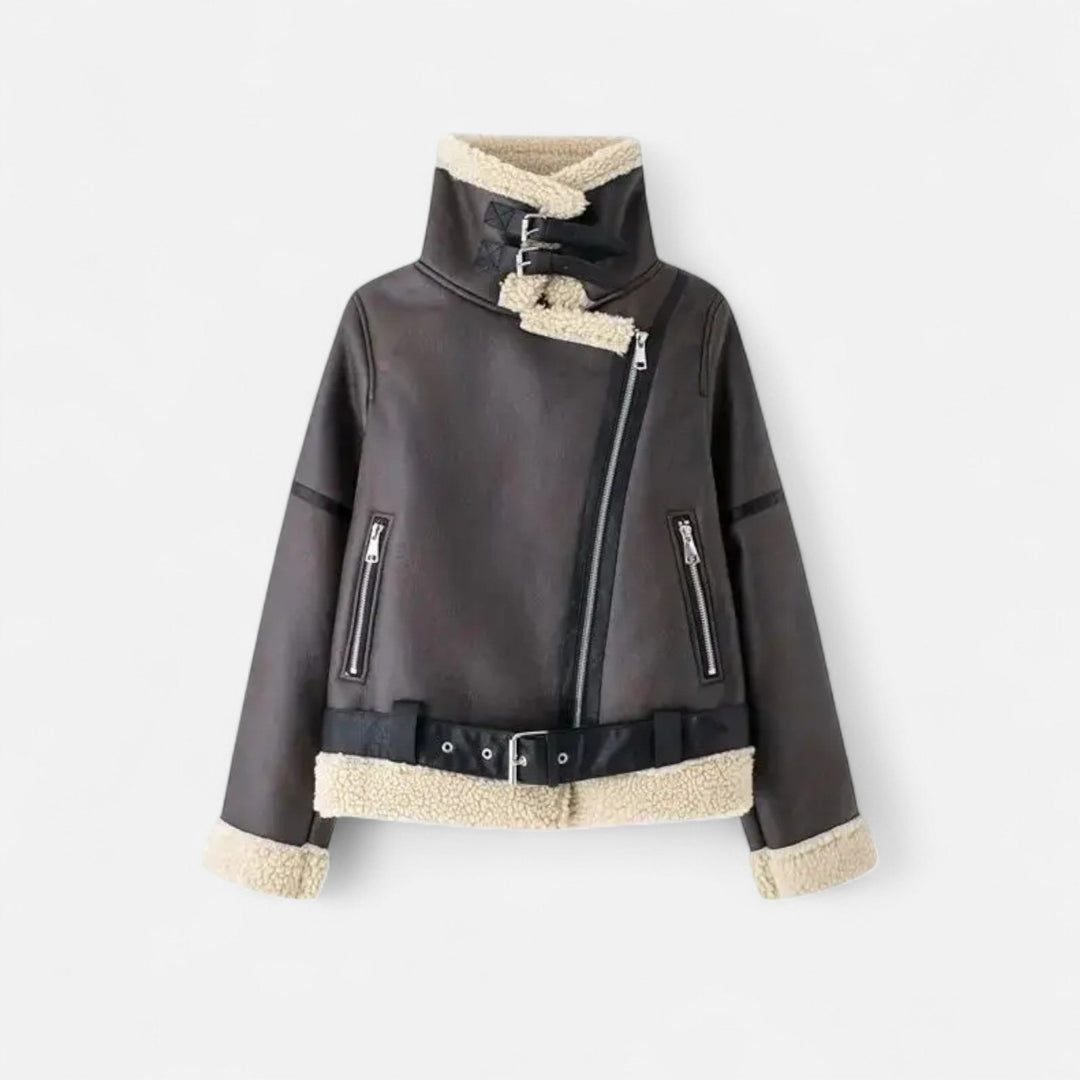Charles Maison | Women’s Autumn Belted Leather Jacket