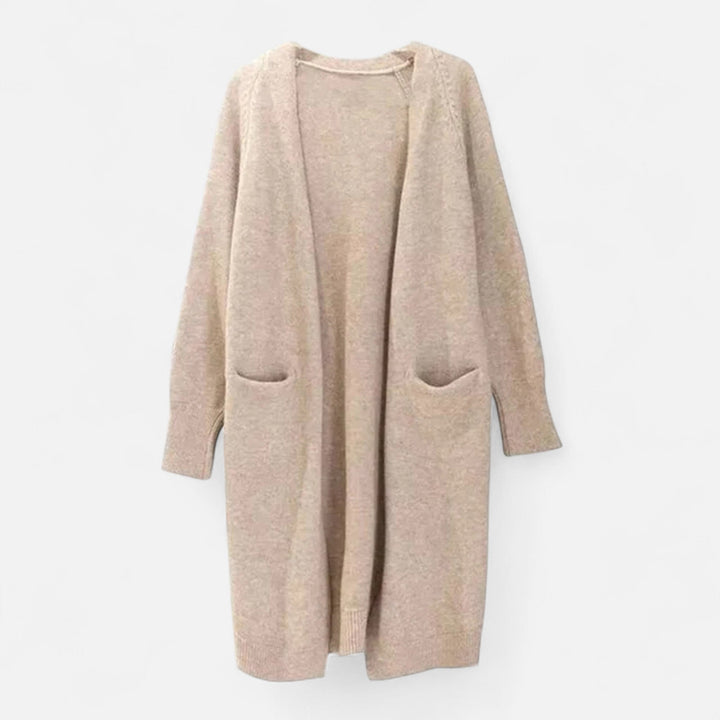 Charles Maison | Women’s Thick Knit Cardigan – V-Neck Autumn Warmth