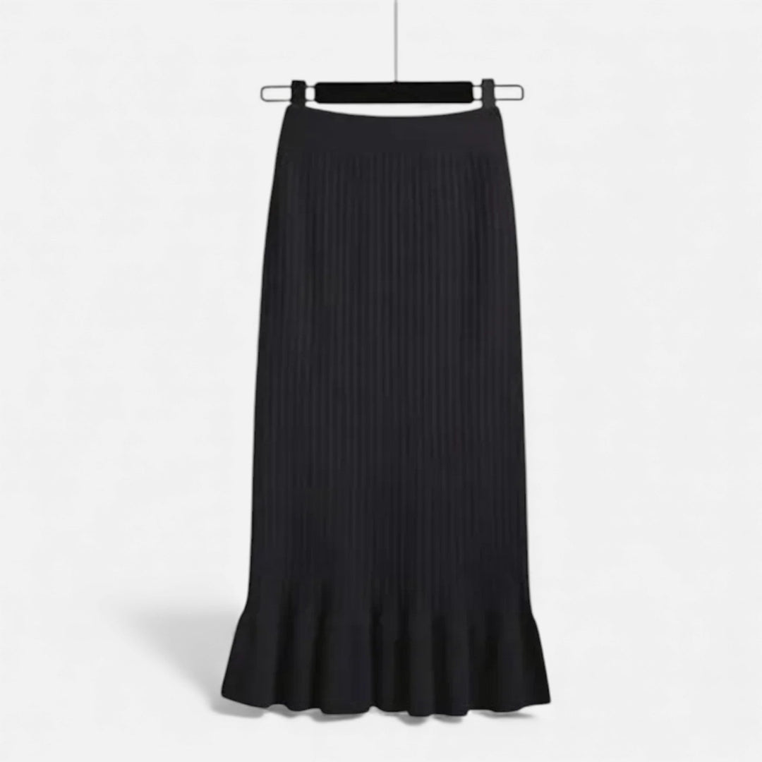 Charles Maison | Women’s High-Waist Ribbed Knitted Skirt