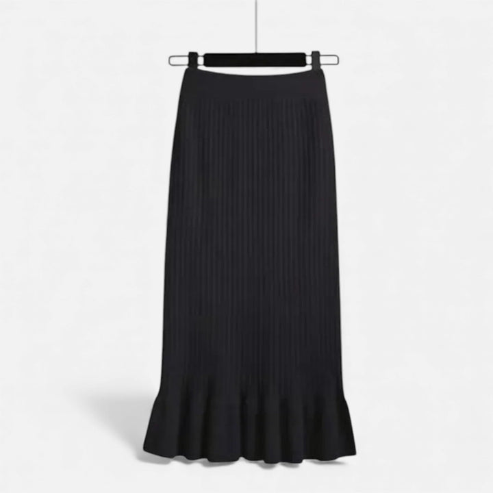 Charles Maison | Women’s High-Waist Ribbed Knitted Skirt