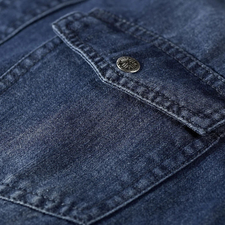 Charles Maison | Men’s Loose-Fit Denim Shirt for Autumn/Winter