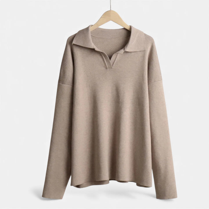 Charles Maison | Women’s Cashmere-Feel Polo Lounge Set with Elegant Knit Detail