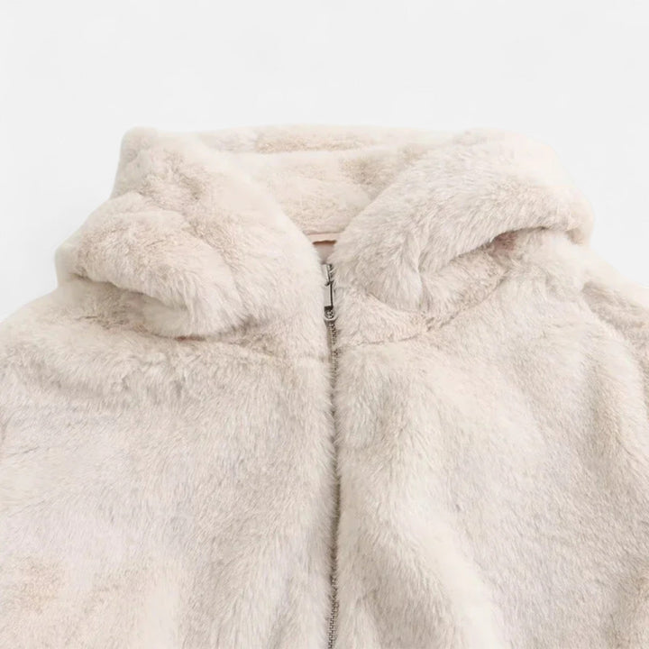 Charles Maison | Women’s Hooded Faux Fur Coat – Winter Luxe Comfort