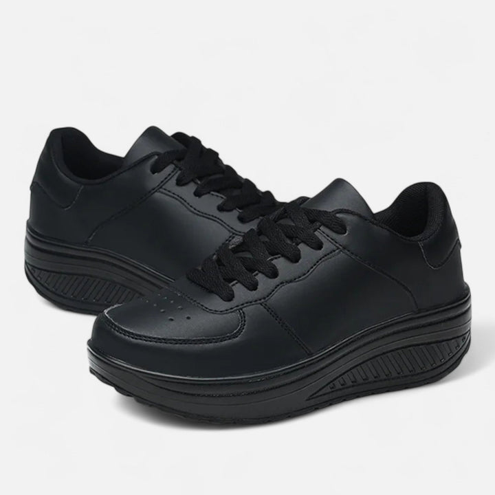 Charles Maison | Women’s Leather Wedge Sneakers Édition Élégance