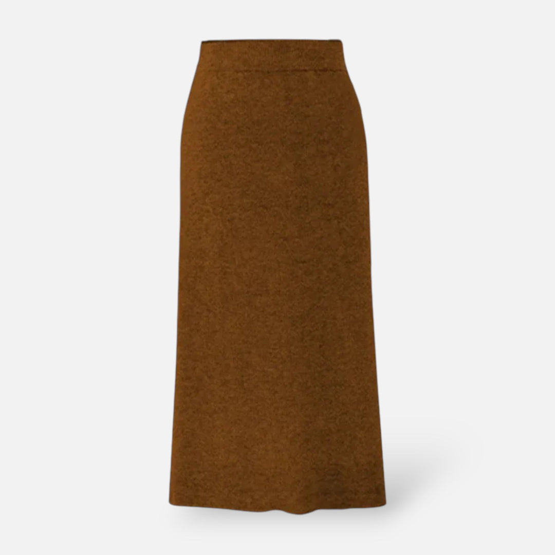 Charles Maison | Women’s Wool A-Line Split Midi Skirt