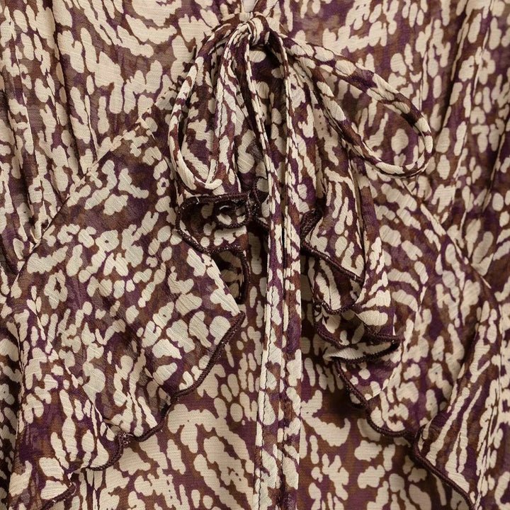 Charles Maison | Women’s Printed Midi Dress – V-Neck Autumn Elegance
