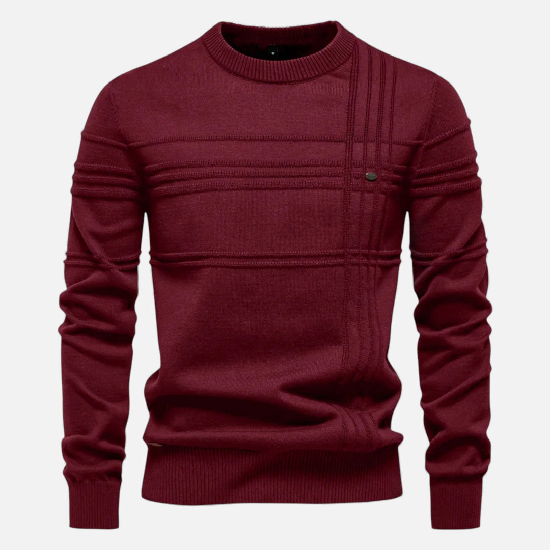 Charles Maison | Men’s Slim Fit Structured Knit Sweater