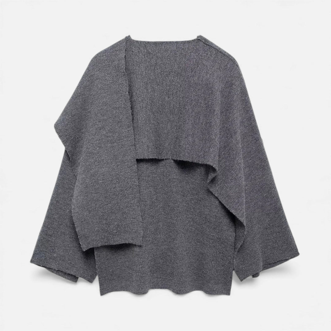Charles Maison | Women’s Elegant Wool-Feel Poncho Cardigan
