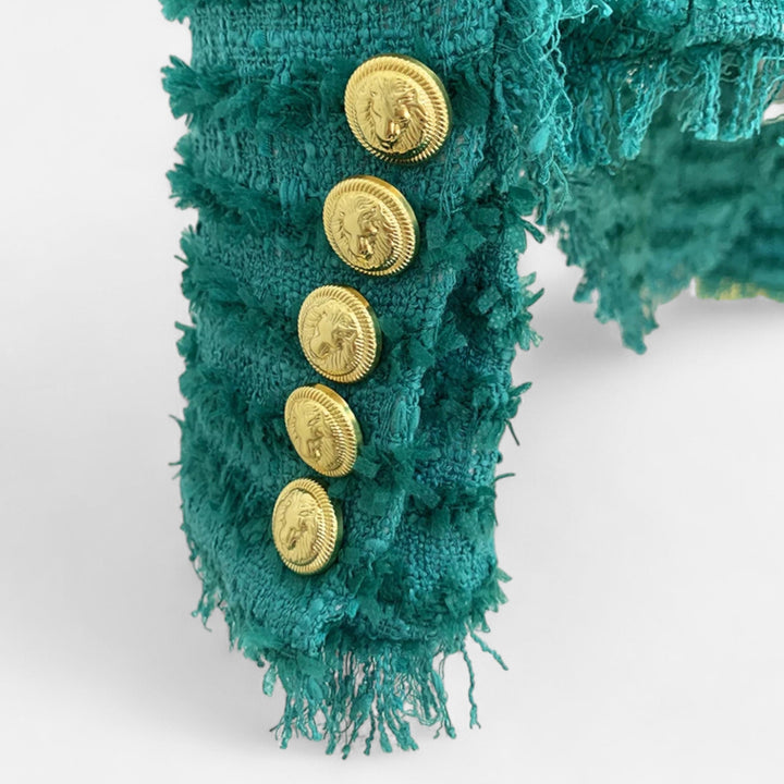 Charles Maison | Women’s Tweed Blazer – Slim Fit with Tassel Fringe