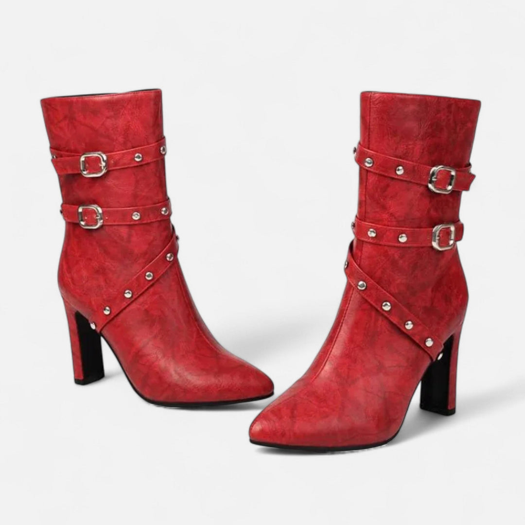 Charles Maison | Women’s Leather Ankle Boots – Winter Luxe Pointed Toe