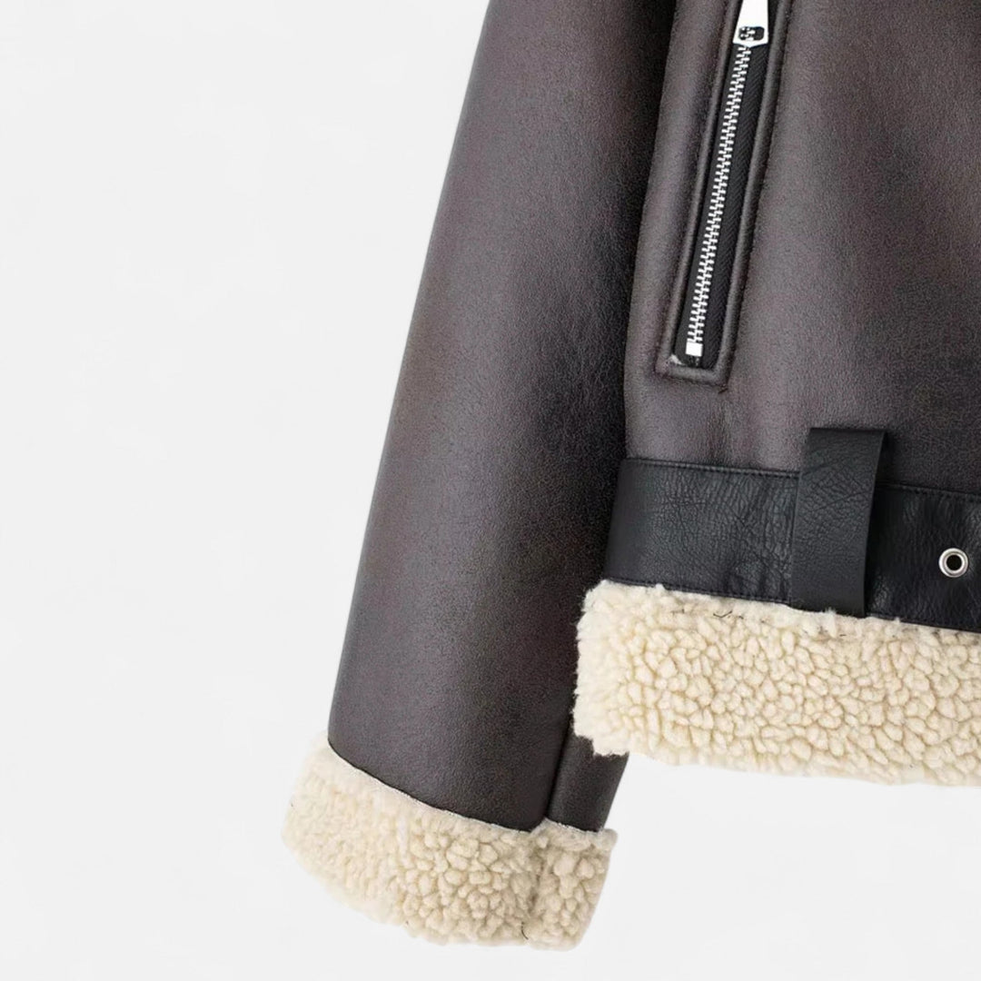 Charles Maison | Women’s Autumn Belted Leather Jacket