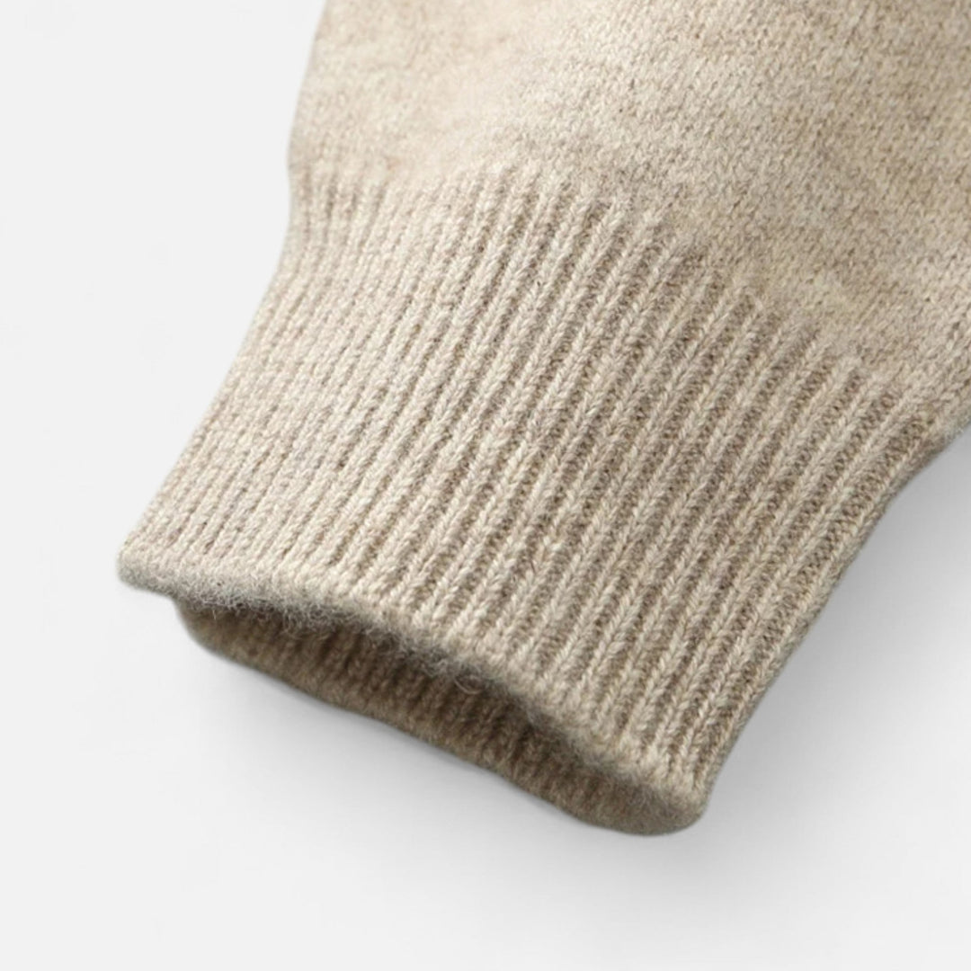 Charles Maison | Men’s Merino Wool Zip Sweater