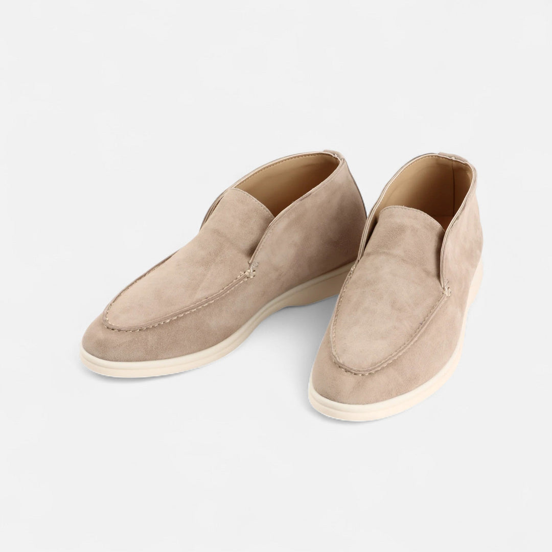 Charles Maison | Men’s Suede Mule Loafers in Heritage Camel
