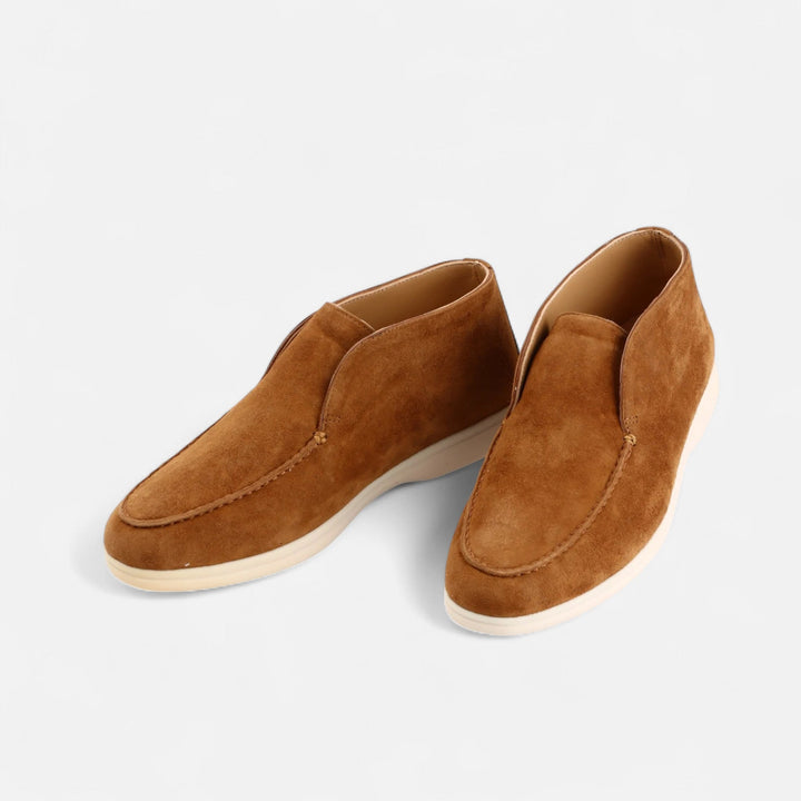 Charles Maison | Men’s Suede Mule Loafers in Heritage Camel