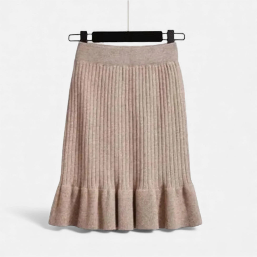 Charles Maison | Women’s High-Waist Ribbed Knitted Skirt